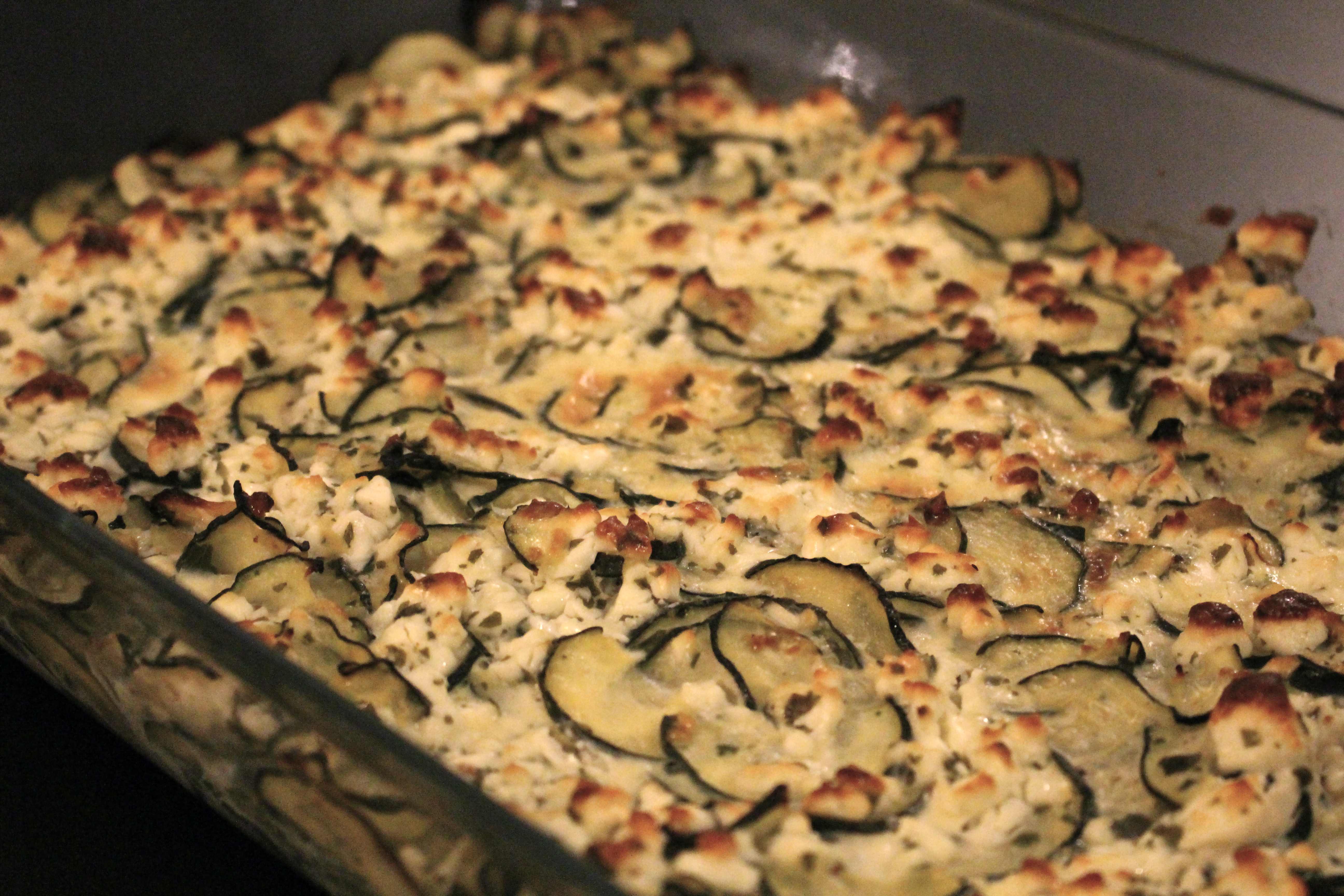 Gratin courgettes féta